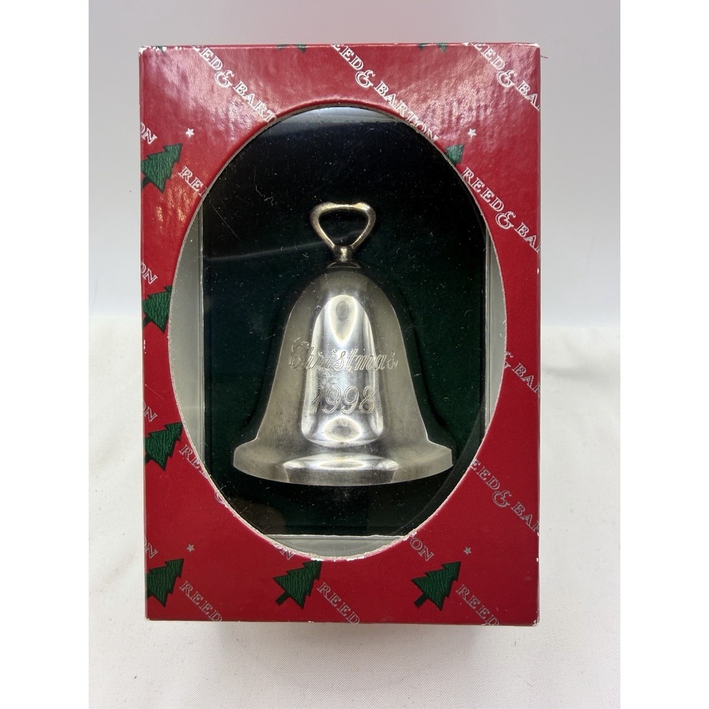 Vintage 1998 Reed & Barton Sliver Plated Christmas Bell Ornament